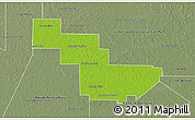 Physical 3D Map of Sargento Cabral, semi-desaturated