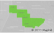 Political 3D Map of Sargento Cabral, lighten, desaturated