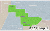 Political 3D Map of Sargento Cabral, lighten, semi-desaturated