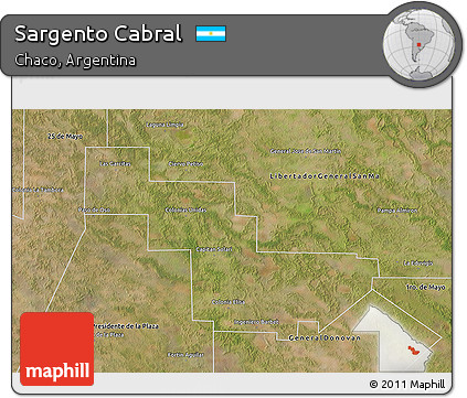 Satellite 3D Map of Sargento Cabral