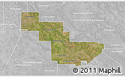 Satellite 3D Map of Sargento Cabral, lighten, desaturated
