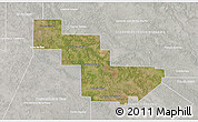 Satellite 3D Map of Sargento Cabral, lighten, semi-desaturated