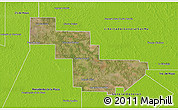 Satellite 3D Map of Sargento Cabral, physical outside
