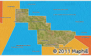 Satellite 3D Map of Sargento Cabral, political outside