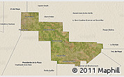 Satellite 3D Map of Sargento Cabral, shaded relief outside
