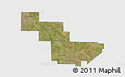Satellite 3D Map of Sargento Cabral, single color outside
