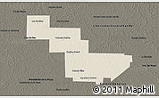 Shaded Relief 3D Map of Sargento Cabral, darken
