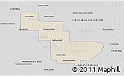 Shaded Relief 3D Map of Sargento Cabral, desaturated