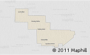 Shaded Relief 3D Map of Sargento Cabral, lighten, desaturated