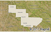 Shaded Relief 3D Map of Sargento Cabral, satellite outside