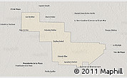 Shaded Relief 3D Map of Sargento Cabral, semi-desaturated