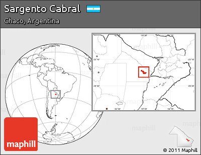 Blank Location Map of Sargento Cabral