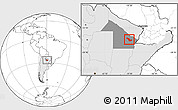 Blank Location Map of Sargento Cabral, highlighted country, highlighted parent region