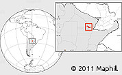 Blank Location Map of Sargento Cabral, highlighted country