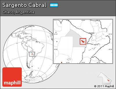 Blank Location Map of Sargento Cabral, highlighted parent region