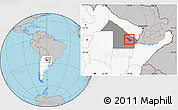 Gray Location Map of Sargento Cabral, highlighted country, highlighted parent region