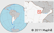 Gray Location Map of Sargento Cabral, highlighted country