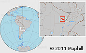 Gray Location Map of Sargento Cabral