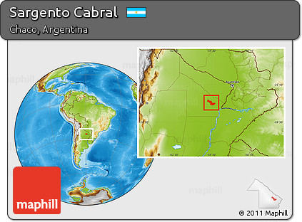 Physical Location Map of Sargento Cabral