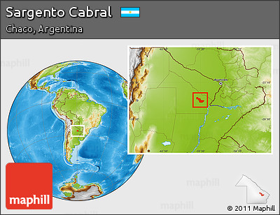 Physical Location Map of Sargento Cabral