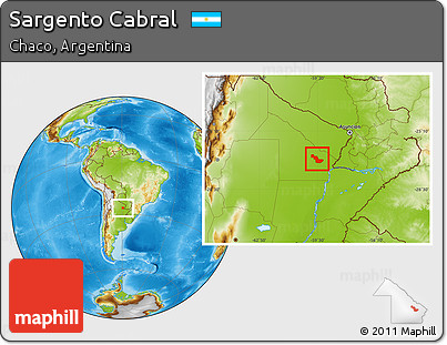 Physical Location Map of Sargento Cabral