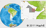 Physical Location Map of Sargento Cabral, highlighted country, highlighted parent region