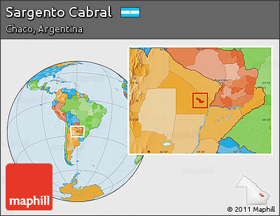 Political Location Map of Sargento Cabral