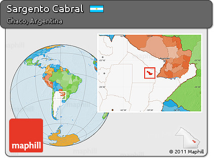 Political Location Map of Sargento Cabral, highlighted country
