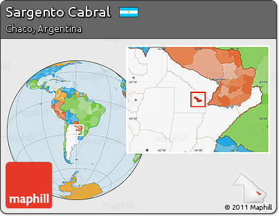 Political Location Map of Sargento Cabral, highlighted country