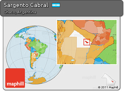 Political Location Map of Sargento Cabral, highlighted parent region
