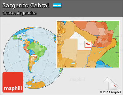 Political Location Map of Sargento Cabral, highlighted parent region