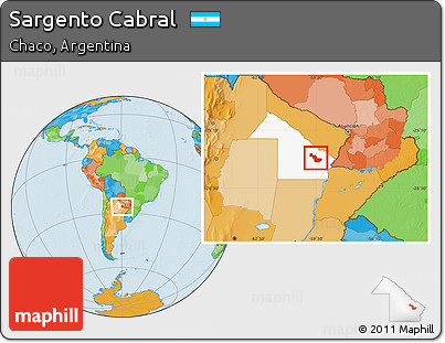 Political Location Map of Sargento Cabral, highlighted parent region