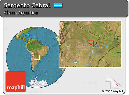 Satellite Location Map of Sargento Cabral