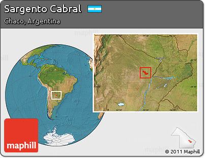 Satellite Location Map of Sargento Cabral