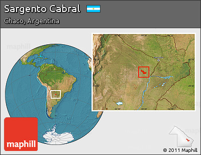 Satellite Location Map of Sargento Cabral