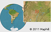 Satellite Location Map of Sargento Cabral