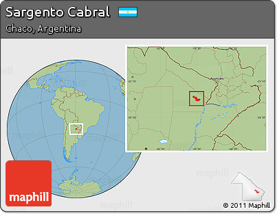 Savanna Style Location Map of Sargento Cabral