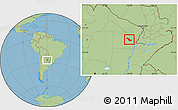 Savanna Style Location Map of Sargento Cabral