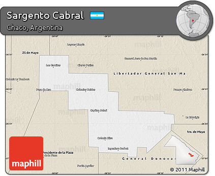 Classic Style Map of Sargento Cabral
