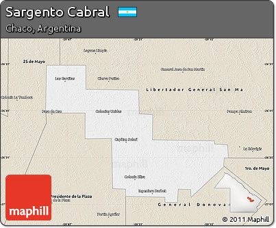 Classic Style Map of Sargento Cabral