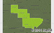 Physical Map of Sargento Cabral, darken, semi-desaturated