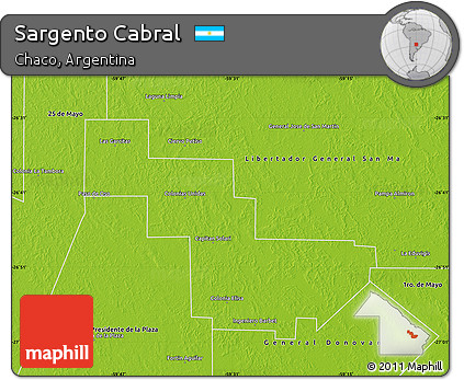 Physical Map of Sargento Cabral