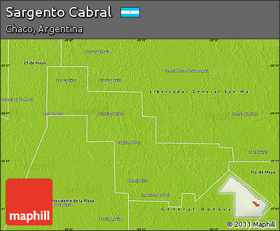Physical Map of Sargento Cabral