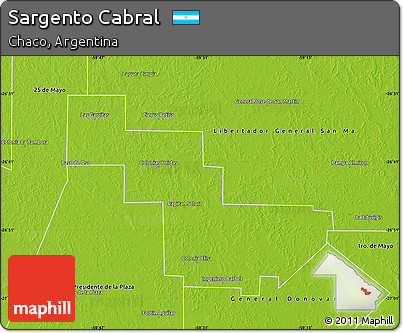 Physical Map of Sargento Cabral