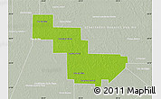 Physical Map of Sargento Cabral, lighten, semi-desaturated