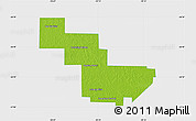 Physical Map of Sargento Cabral, single color outside
