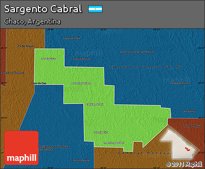 Political Map of Sargento Cabral, darken