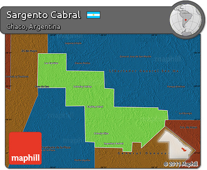 Political Map of Sargento Cabral, darken