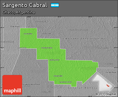 Political Map of Sargento Cabral, desaturated