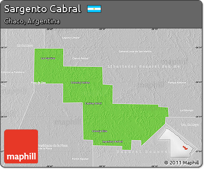 Political Map of Sargento Cabral, lighten, desaturated
